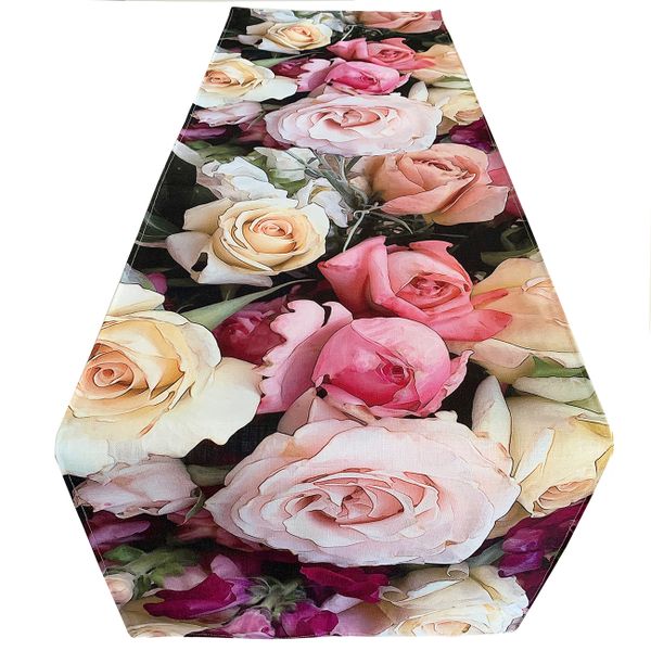 I Love it Here - Garden Roses Table Runner