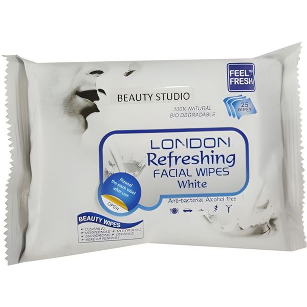 4Pack Assorted 25 Pieces Each Scented Pearl Pattern Face Wipes
