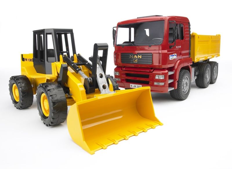 Bruder MAN TGA Construction Truck with Road Loader FR130