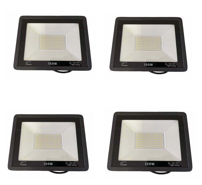 4 Pack - 150w Day Night Sensor Floodlight