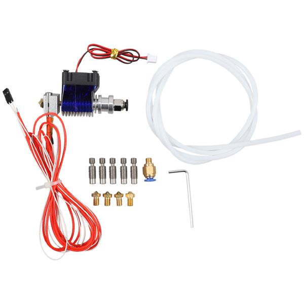 Head Hotend Full Kit With 5 Pcs Print Head + 5 Pcs Nozzle Throat