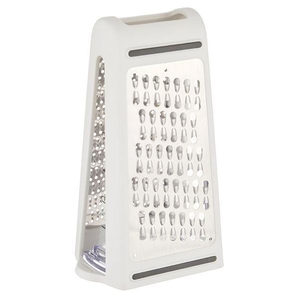 13.5cm Stainless Steel Blades Vegetable Grater with Container - White