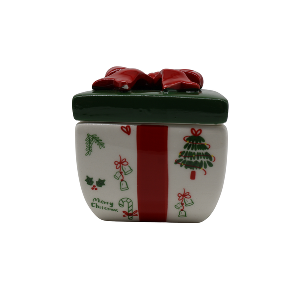 Christmas Bow Trinket Jar