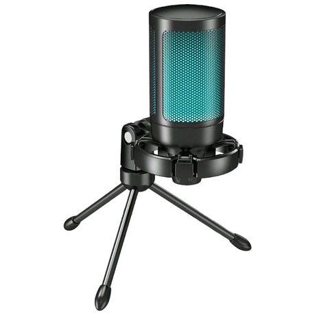 FIFINE -A2-Condenser Microphone With Touch Mute Button & RGB Lighting-Black Image