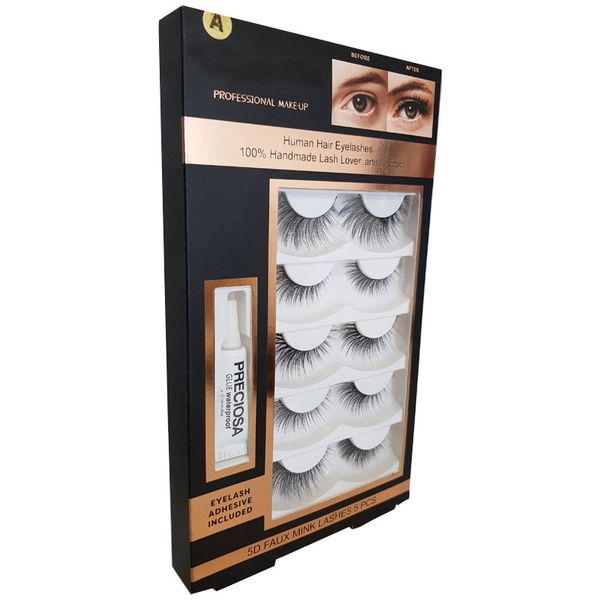 False or Fake Eyelash 5D Faux Mink - 5 Pairs