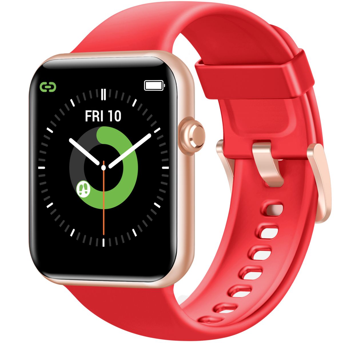Letsfit IW2 Smart Watch Gold Case with Red Band Buy Online in
