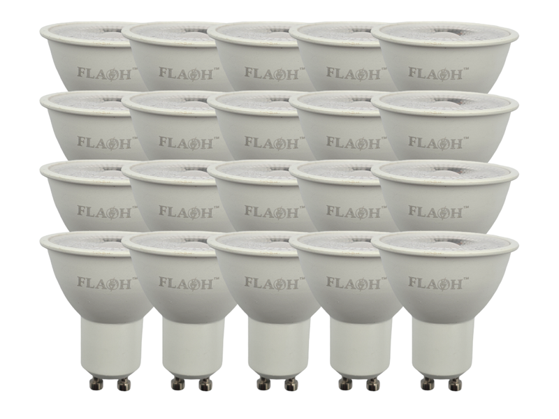 Flash Gu10 4W SMD LED Down Light Bulb 300lm COB Lens - 20 Pack