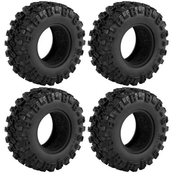 4Pcs 52X17Mm Rubber Wheel Tires For 1/24 Rc Car Axial Scx24 90081