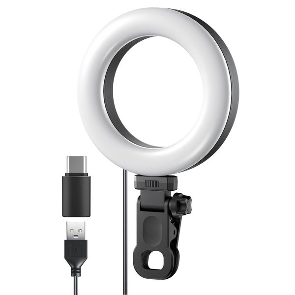 Ring Light Clip on Laptop Monitor, Webcam Light 10 Brightness Level