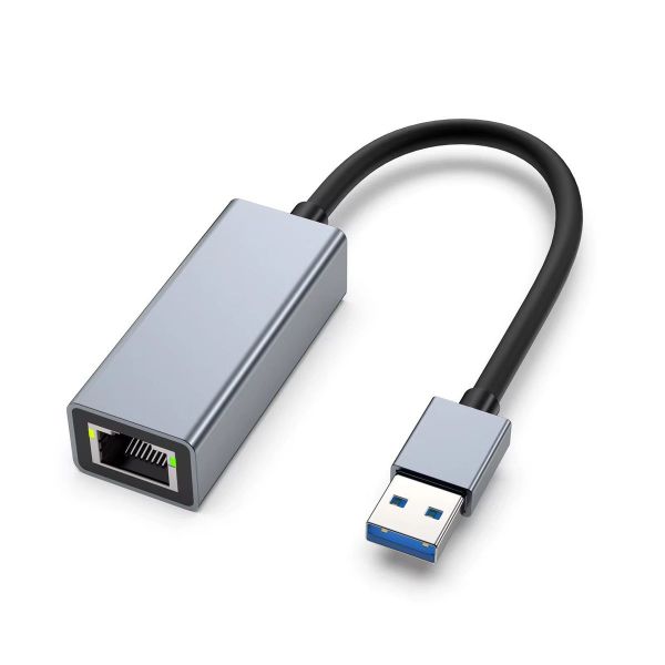 USB 3.0 To RJ45 Ethernet Adapter True Gigabit 10/100/1000Mbps-Aluminum-(GC)