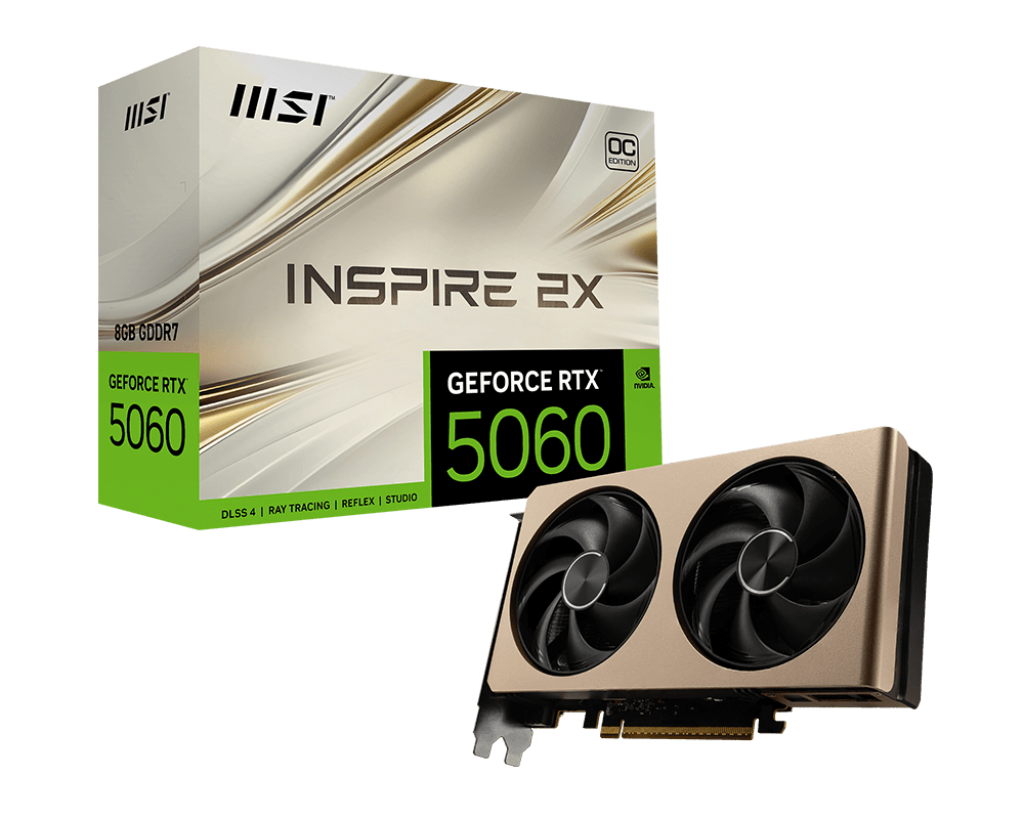 MSI GeForce RTX 5060 8G INSPIRE 2X OC Graphics Card | Shop Today