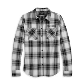 Women's Retro Winged Flannel Shirt - YD Plaid - Black Beauty