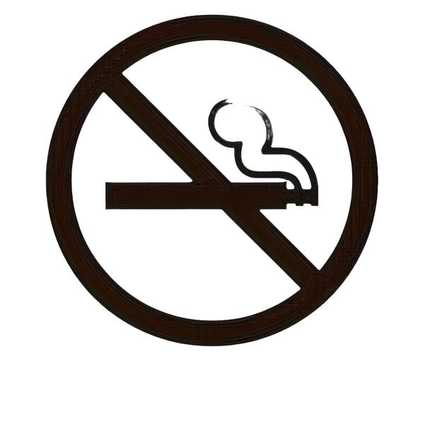 Classic Black Acrylic No Smoking Sign
