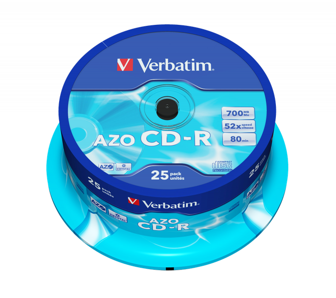 Verbatim Cd-R 52x 700mb C/Stal Azo 25sp