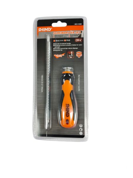 Shind 1pc 180mm 2 in 1 Shankscrewdriver Set