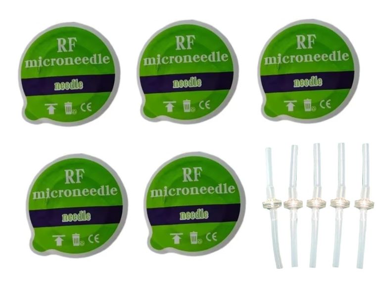 5 x 25 Pin Insulated RF Microneedling Cartridges &amp; 5 Filter Tubes