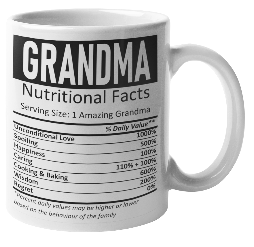 Grandma Nutritional Facts Coffee Mug | Shop Today. Get it Tomorrow ...