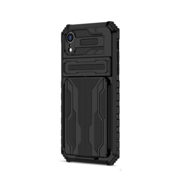 JGKB Shockproof Cardholder Kickstand Case For iPhone XR - Black