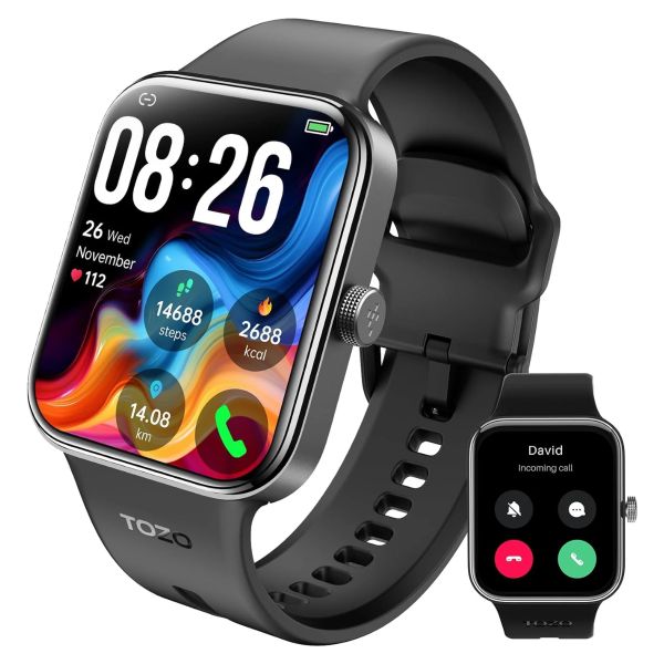 TOZO Smart Fitness Watch with Bluetooth Calling and Sleep Monitoring
