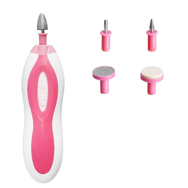 5-in-1 Electric Cordless Nail Drill Kit with Storage Case - Pink