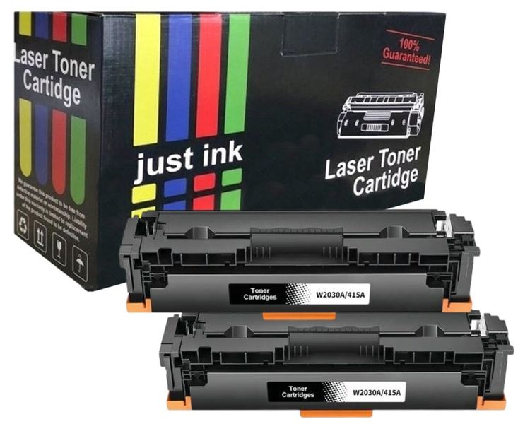 Compatible HP 415A / W2030A Black Toner Cartridge Twin Set