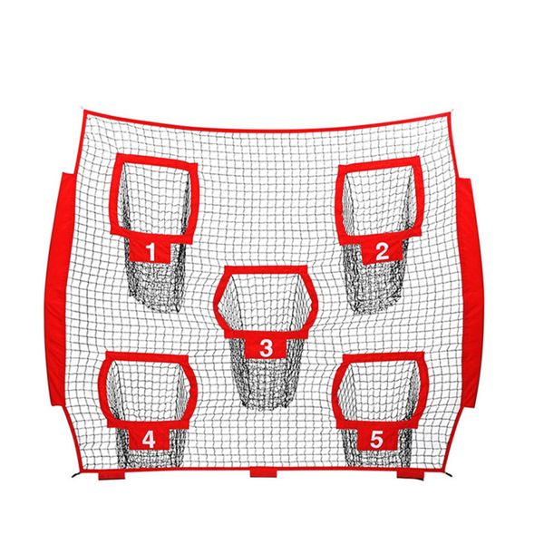Football Throwing Net Improve Skills with 5 Target Yard Kids Adults Lawn