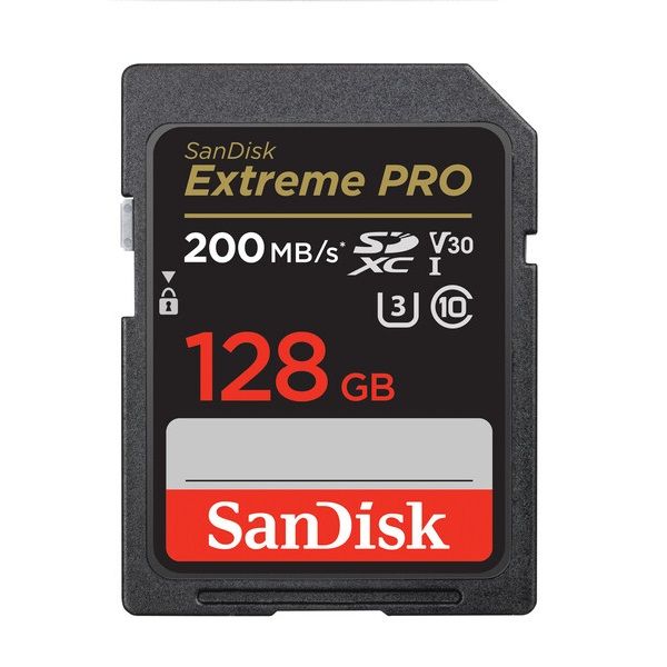 SanDisk Extreme Pro SD UHS I 128GB Card For 4K Video 200MB/s Read &amp; 140MB/s