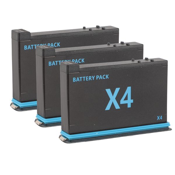3-Way Charger Hub With 3 Batts Compatible With X4 Action Cam