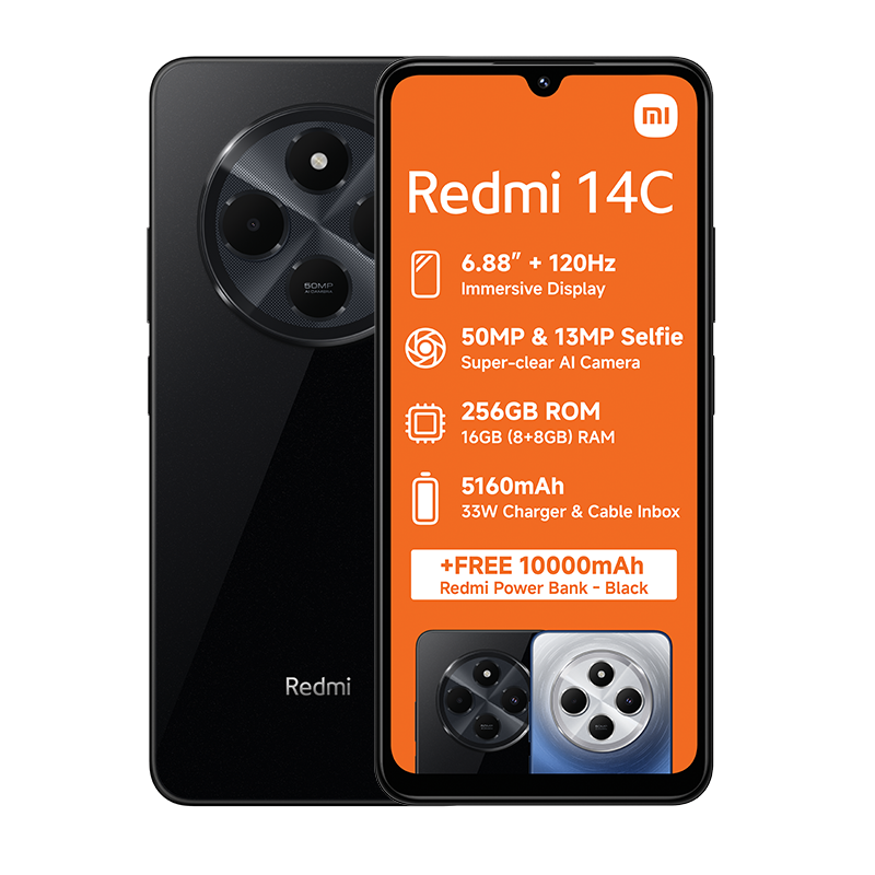Xiaomi Redmi 14C 4G Dual Sim 256GB - Black | Shop Today. Get it