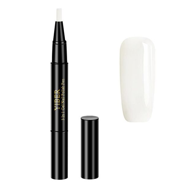 Yiber 3in1 Gel Nail Polish Pen - White 2