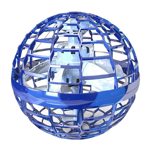 Flying Spinner Ball - Hand Controlled Mini Drone LED Ball - Blue - 10 Pack