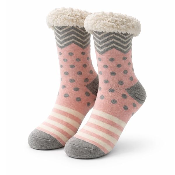 Thermal Slipper Socks Non Slip Sherpa Fleece