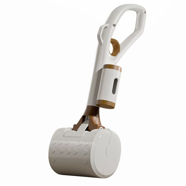 Pet Poop Scooper with Long Handle and Bag Storage