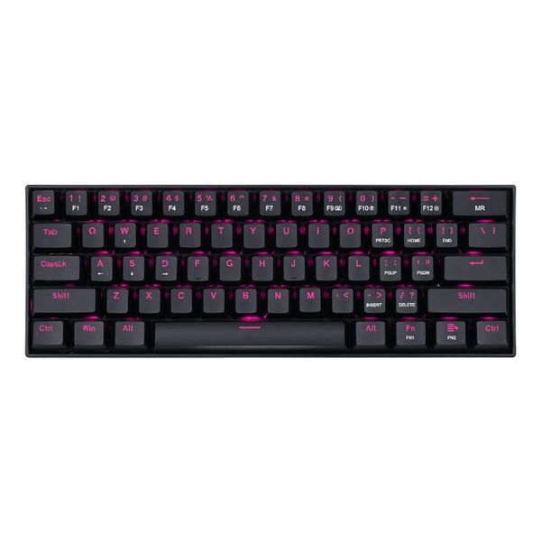 Redragon DRAGONBORN 60% 61 Key Pink LED Mechanical Gaming Keyboard