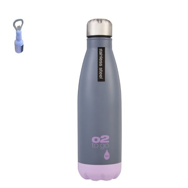 O2 SS750 Stainless Steel Bottle Single Wall - 750ml with Bottle Opener
