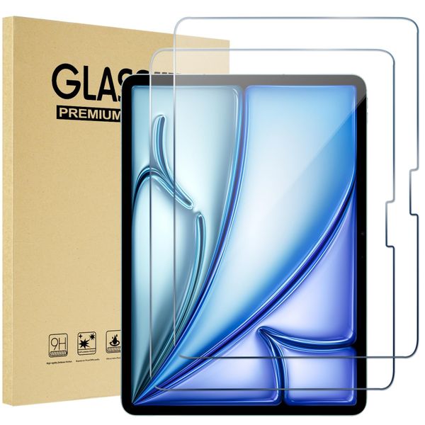 2-Pack 9H Tempered Glass Protector Compatible with iPad Air 11''(M2/M3)