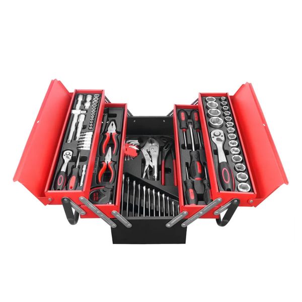 1/2 and 1/4 85-Piece Professional Tool Set With Metal Box