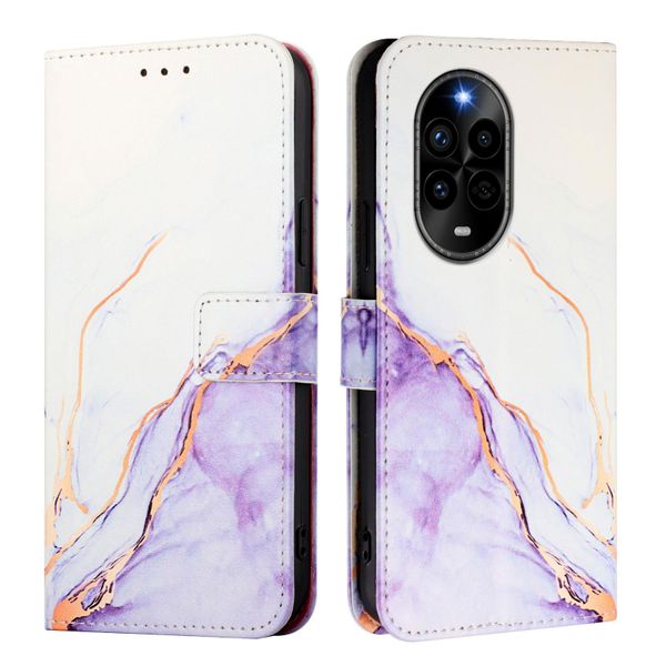 Cover Compatible with Huawei Nova 13 Pro - Marble Design Wallet Flip Case