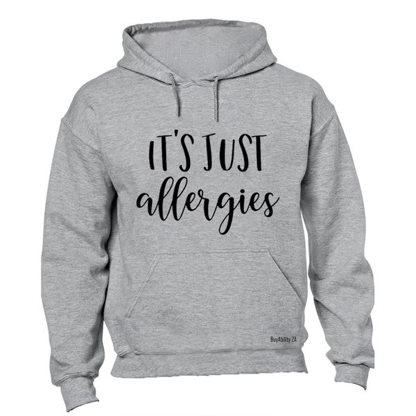 It's Just Allergies - Mens - Hoodie - Black