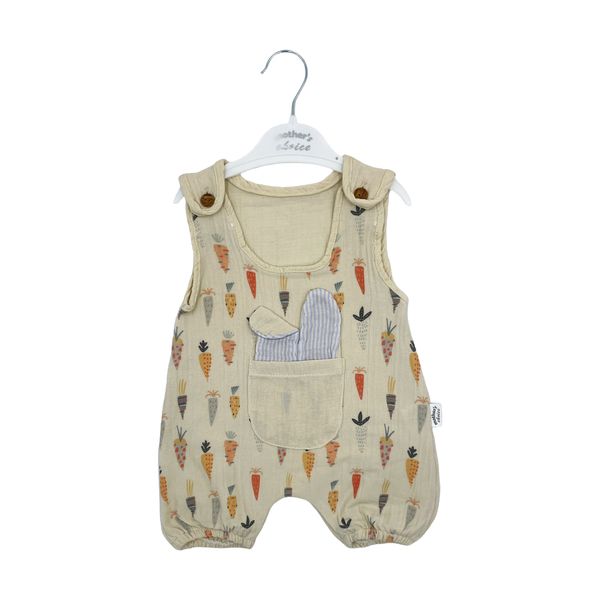 Mothers Choice Baby Muslin Romper - Carrot