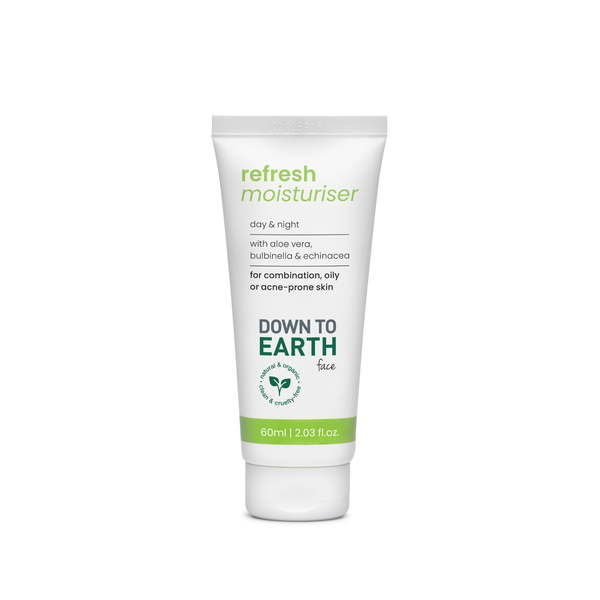 Down to Earth Refresh Moisturiser 60ml | Acne, oily &amp; combination skin