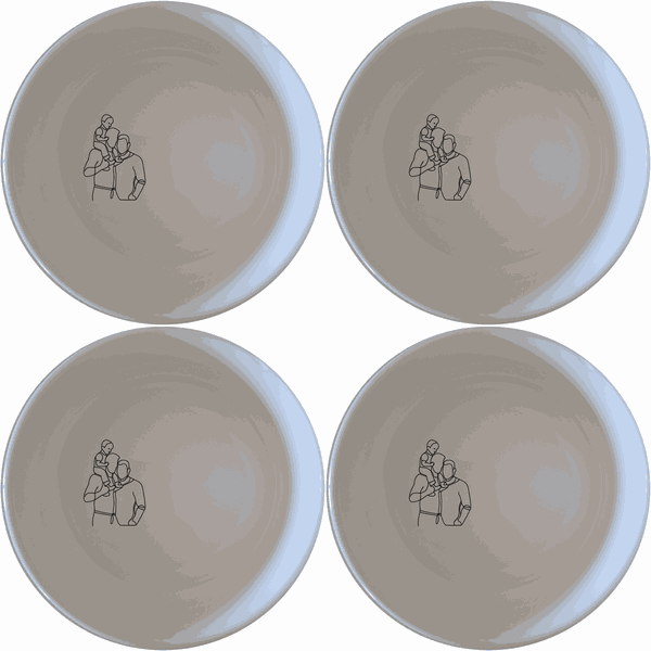 Gay Dads and Child Bowl Set of 4 - Range 1