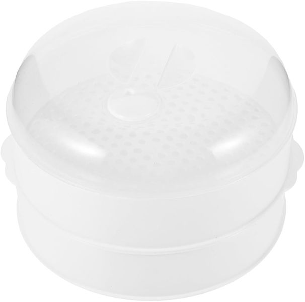 Double-layer Microwave Steamer for Food with Lid, High Temperature