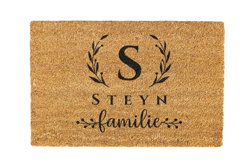 Steyn Coir Doormat - Family Name Design Handcrafted Welcome Mat