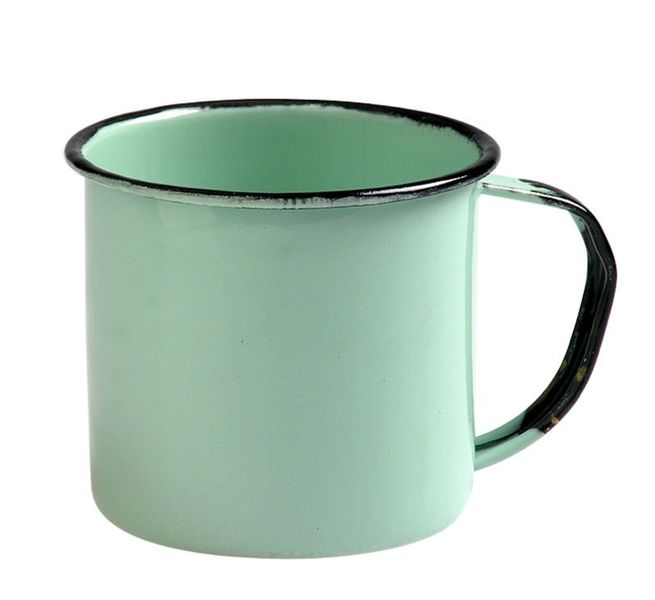 Mug - Household Accessories - Enamel - Green - 8 cm