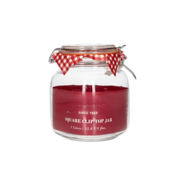 Mason Glass Storage Bottle with Clip Lid Jar 1L