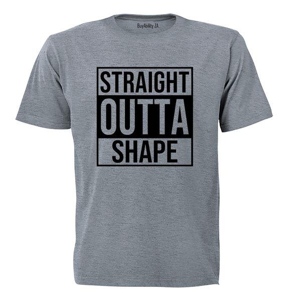 Straight Outta Shape - Mens - T-Shirt - White
