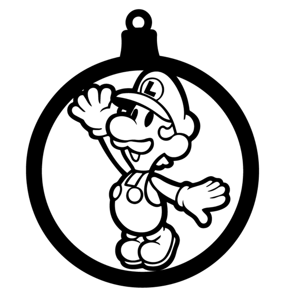 White Decal Sticker - Super Mario 002 image