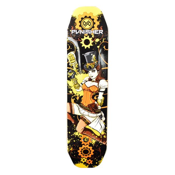 Punisher Steampunk - A-Frame series Skateboard Deck 8" x 32