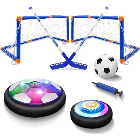 Hover Ball Set with 2 Goals, USB Rechargeable with LED Light and Inflatable  Soccer Ball, Air Floating Soccer with Safe Bumper for Indoor Outdoor